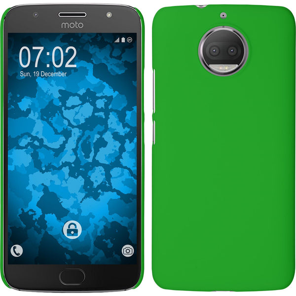 Hardcase für Lenovo Moto G5s gummiert grün