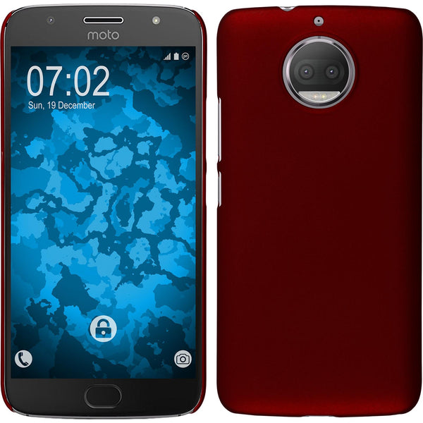 Hardcase für Lenovo Moto G5s Plus gummiert rot