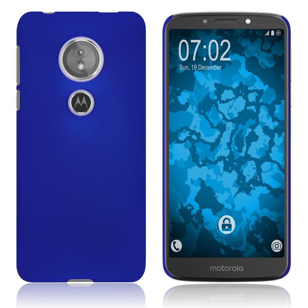 Hardcase für Motorola Moto E5 (5th Gen) gummiert blau