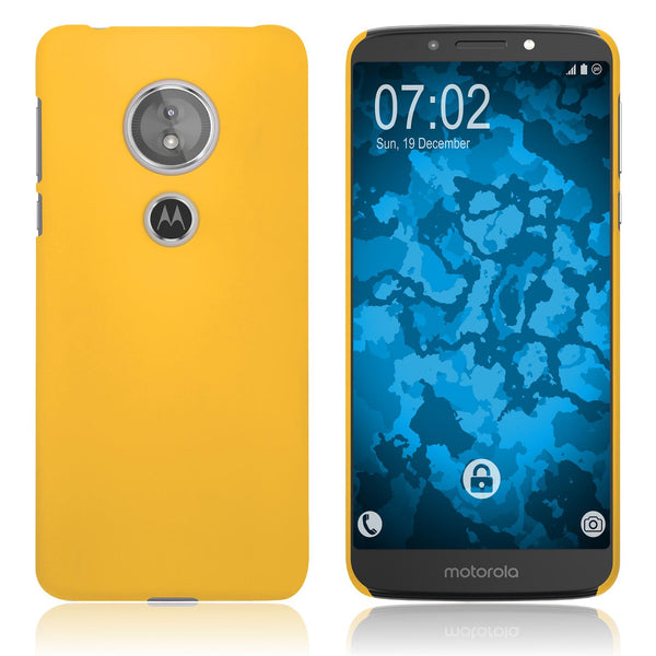 Hardcase für Motorola Moto E5 (5th Gen) gummiert gelb