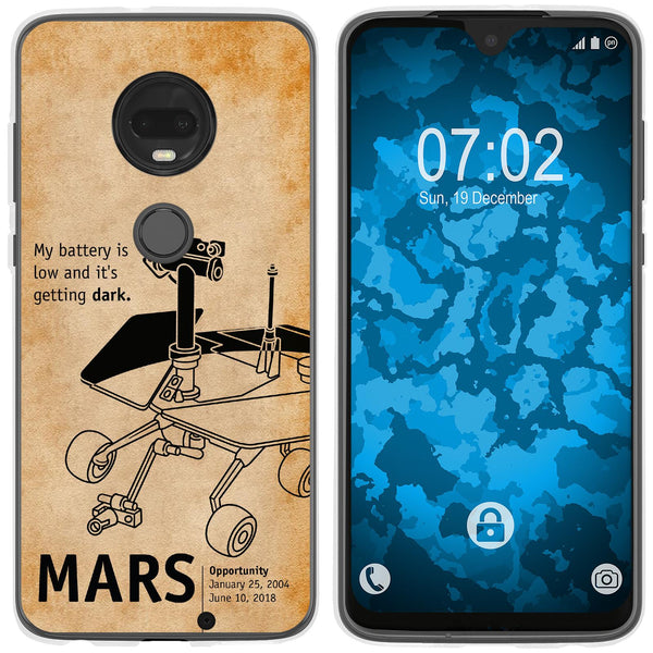 Moto G7 Plus Silikon-Hülle Space Rover M2 Case