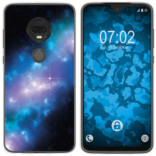 Moto G7 Silikon-Hülle Space Blue Belt M4 Case
