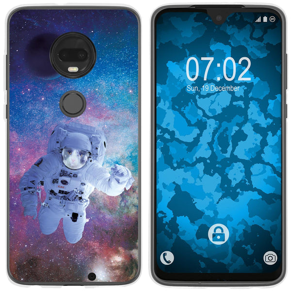 Moto G7 Silikon-Hülle Space Catronaut M5 Case