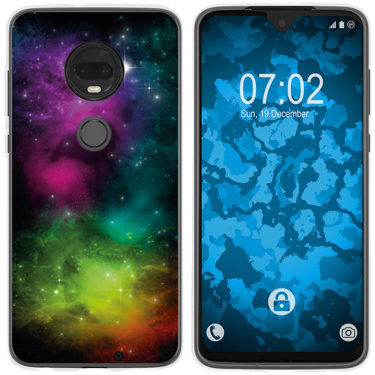 Moto G7 Plus Silikon-Hülle Space Starfield M7 Case