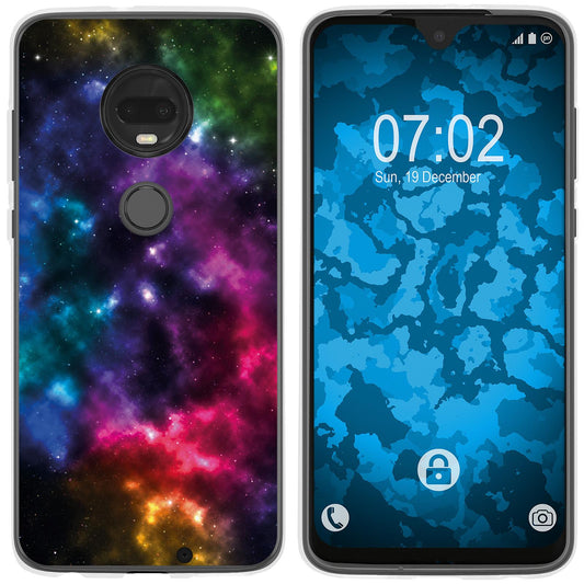Moto G7 Silikon-Hülle Space Nebula M8 Case