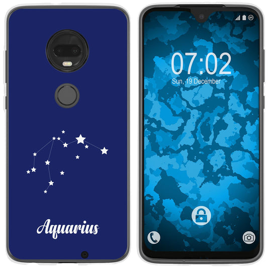 Moto G7 Plus Silikon-Hülle SternzeichenAquarius M10 Case