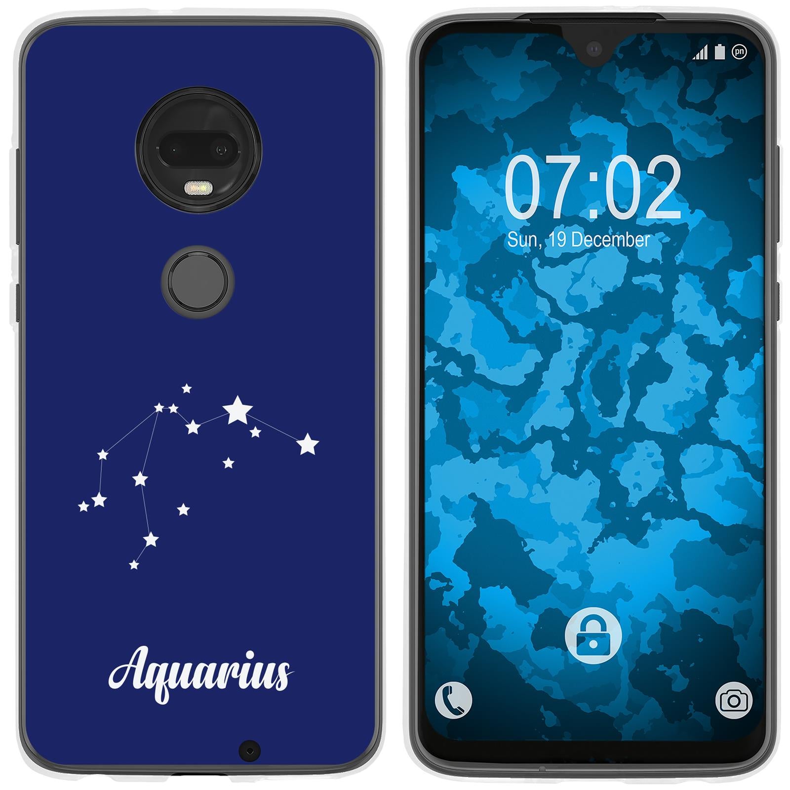 Moto G7 Silikon-Hülle SternzeichenAquarius M10 Case