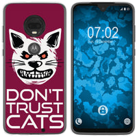 Moto G7 Silikon-Hülle Crazy Animals Katze M1 Case