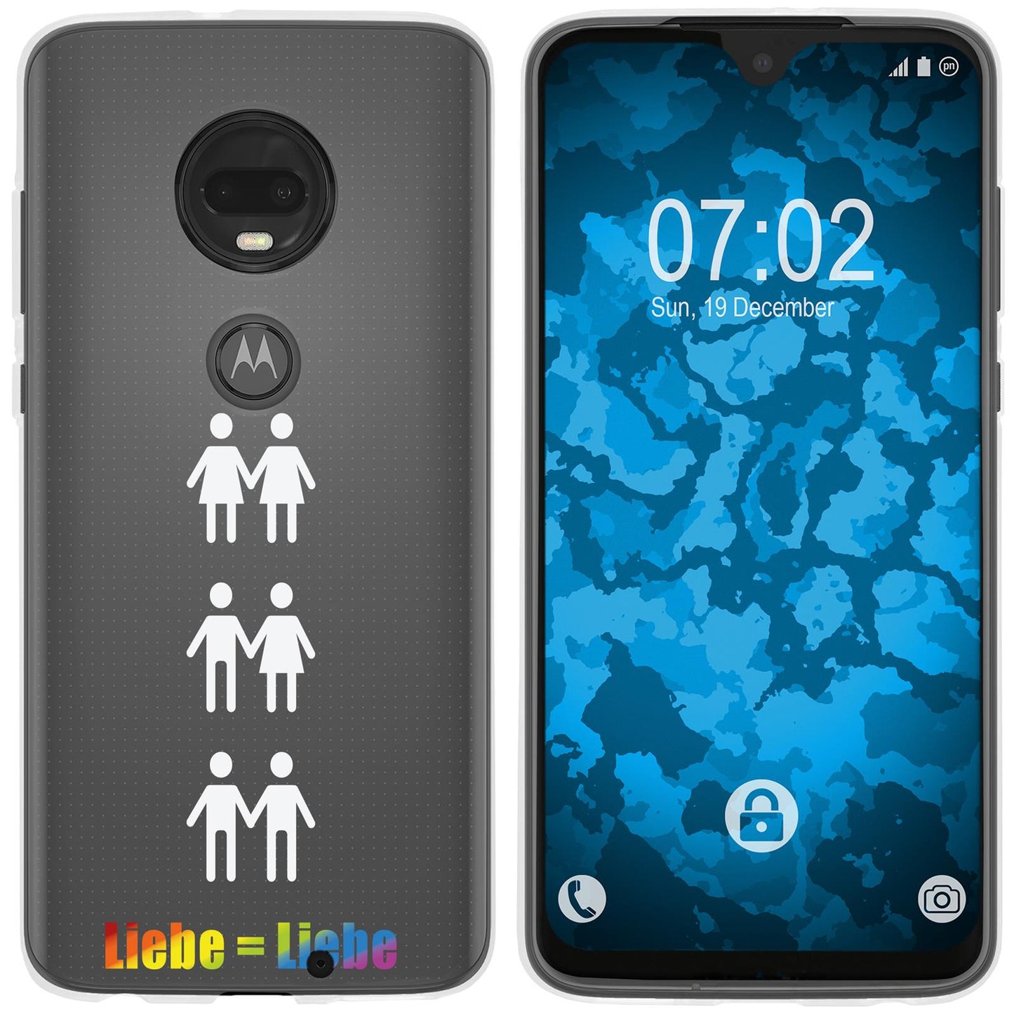 Moto G7 Plus Silikon-Hülle pride Beziehung M1 Case
