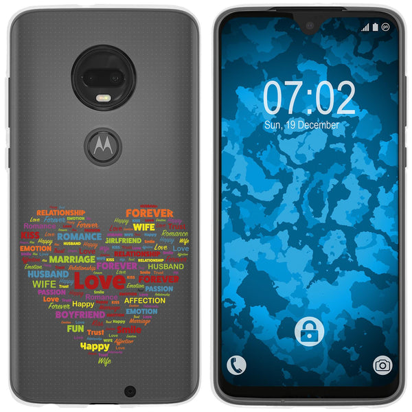 Moto G7 Plus Silikon-Hülle pride Herz M5 Case