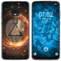 Moto G7 Plus Silikon-Hülle Element Feuer M3 Case