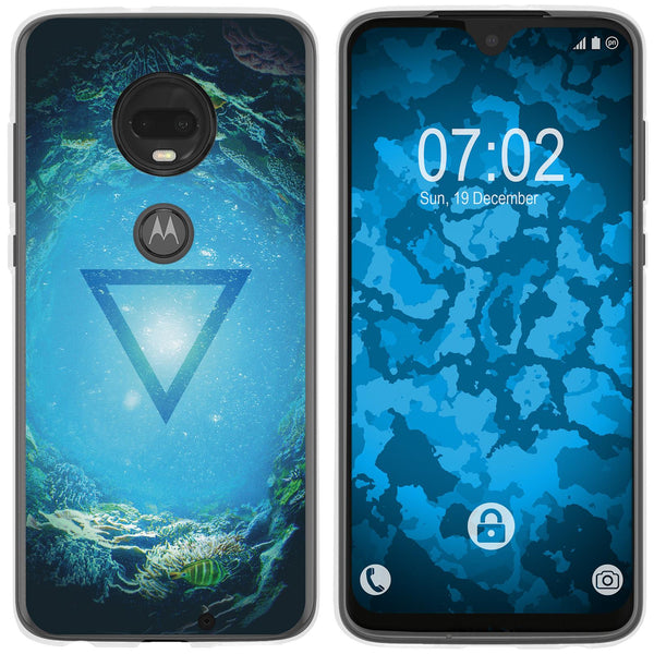 Moto G7 Plus Silikon-Hülle Element Wasser M4 Case