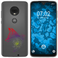 Moto G7 Silikon-Hülle Floral Fuchs M1-5 Case