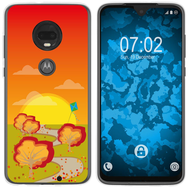 Moto G7 Plus Silikon-Hülle Herbst Drache/Kite M2 Case