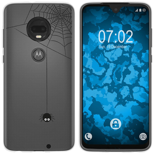 Moto G7 Plus Silikon-Hülle Herbst Spinne/Spider M3 Case