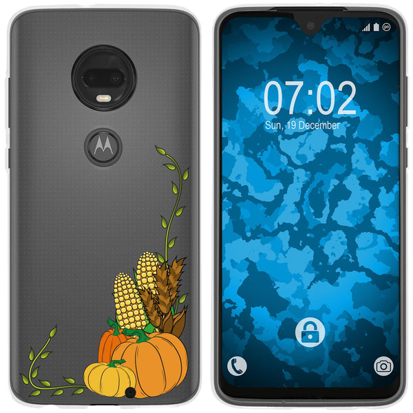 Moto G7 Silikon-Hülle Herbst Erntedankfest/Thanksgiving M5 C