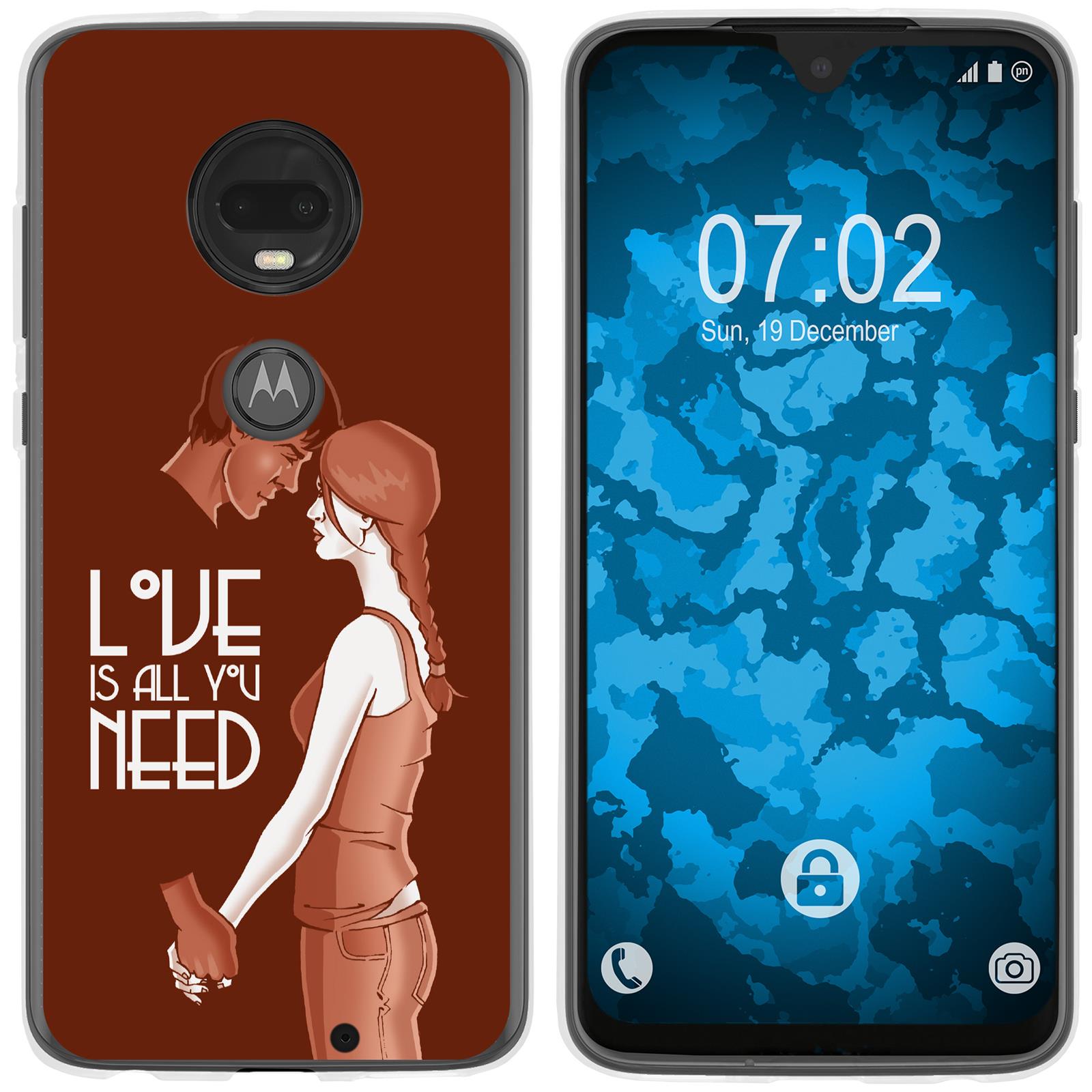 Moto G7 Silikon-Hülle in Love Beziehung M3 Case