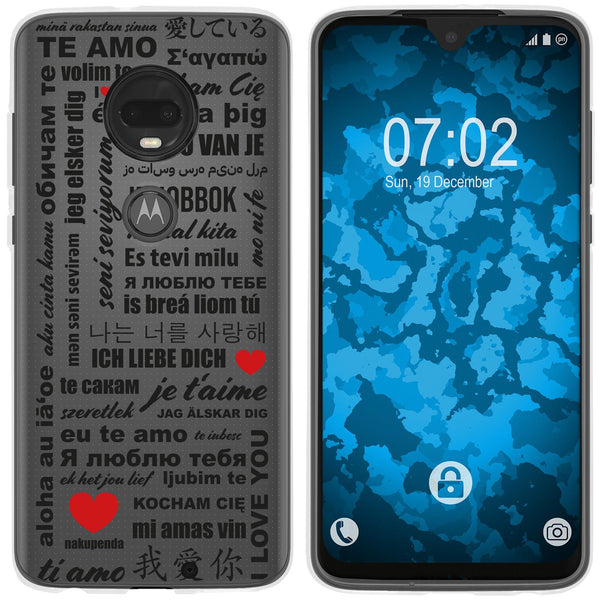 Moto G7 Silikon-Hülle in Love Wörter M4 Case