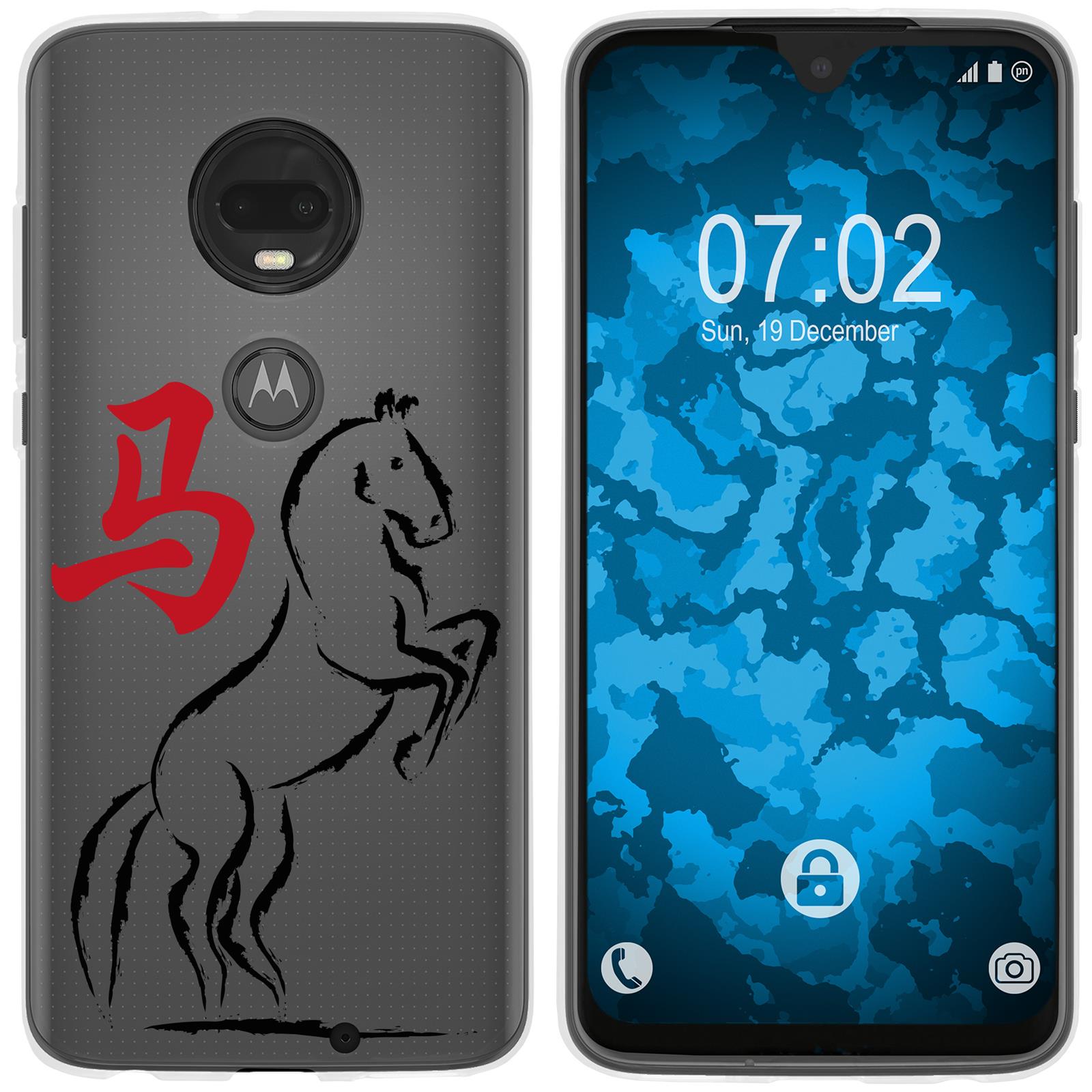 Moto G7 Plus Silikon-Hülle Tierkreis Chinesisch M7 Case