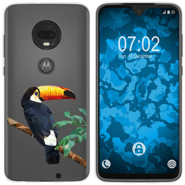 Moto G7 Plus Silikon-Hülle Vektor Tiere Tucan M5 Case
