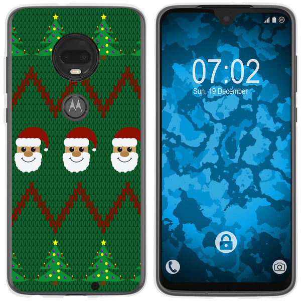 Moto G7 Plus Silikon-Hülle X Mas Weihnachten X-Mas Sweater M