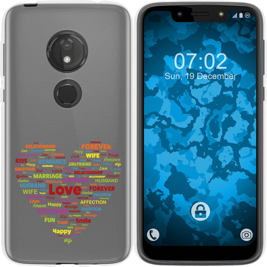 Moto G7 Play Silikon-Hülle pride Herz M5 Case
