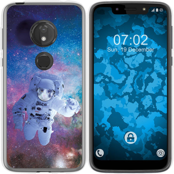 Moto G7 Play Silikon-Hülle Space Catronaut M5 Case