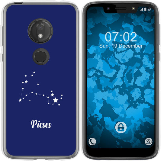 Moto G7 Play Silikon-Hülle SternzeichenPisces M1 Case