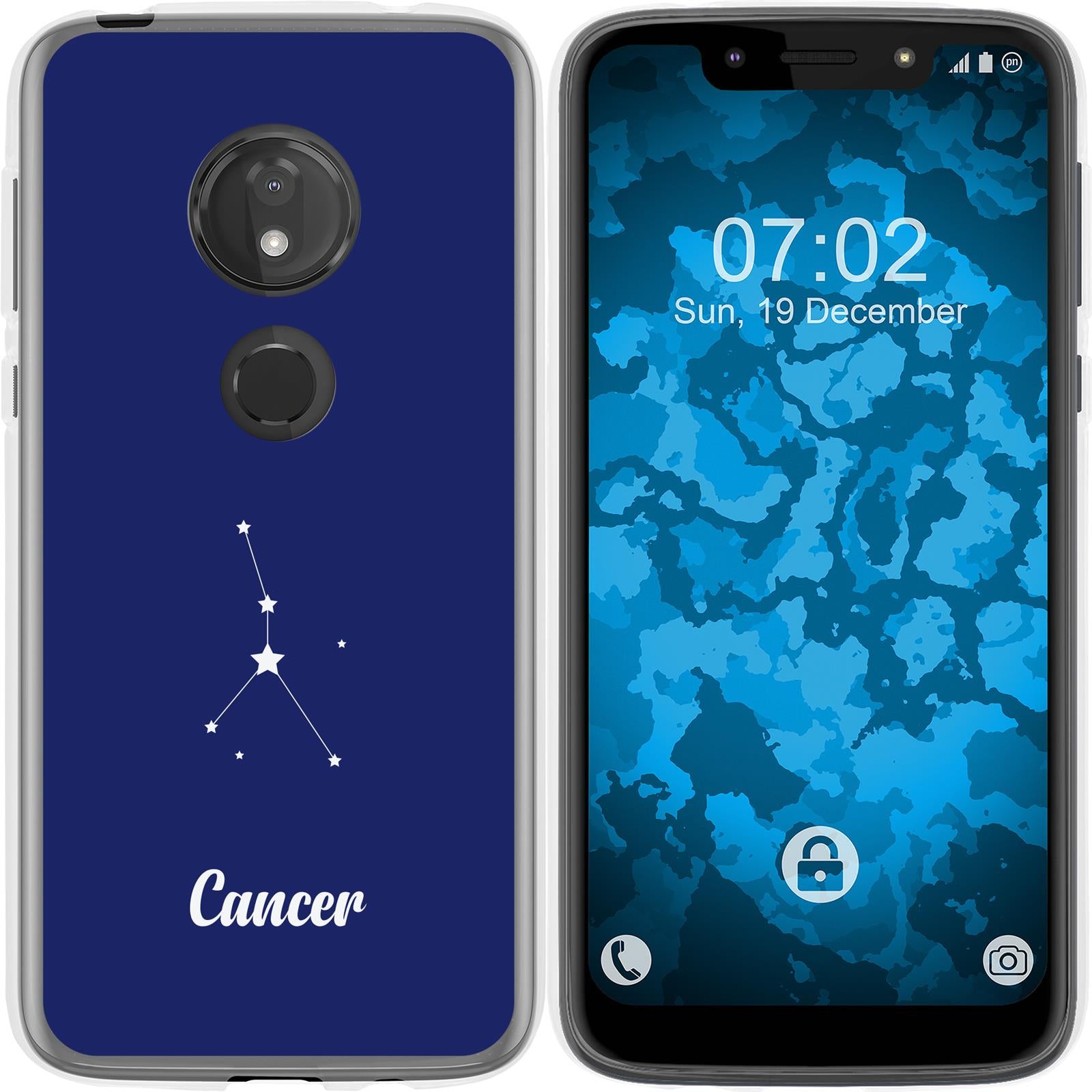 Moto G7 Play Silikon-Hülle SternzeichenCancer M3 Case