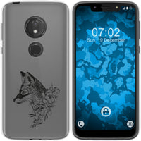 Moto G7 Play Silikon-Hülle Floral Fuchs M1-1 Case