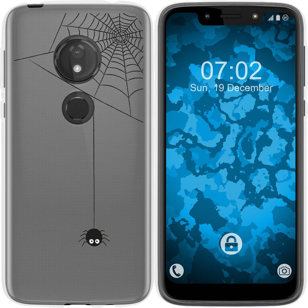 Moto G7 Play Silikon-Hülle Herbst Spinne/Spider M3 Case