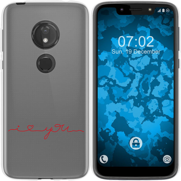 Moto G7 Play Silikon-Hülle in Love Wörter M2 Case