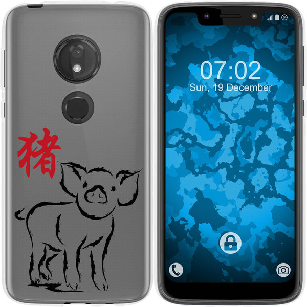 Moto G7 Play Silikon-Hülle Tierkreis Chinesisch M12 Case