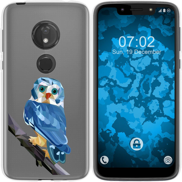 Moto G7 Play Silikon-Hülle Vektor Tiere Eule M1 Case