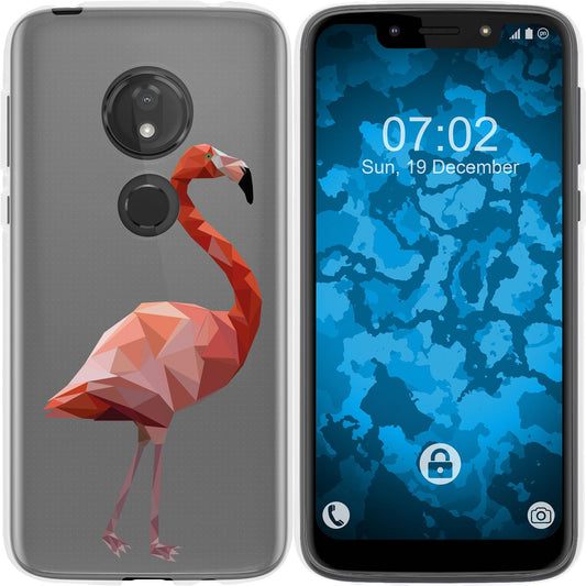 Moto G7 Play Silikon-Hülle Vektor Tiere Flamingo M2 Case