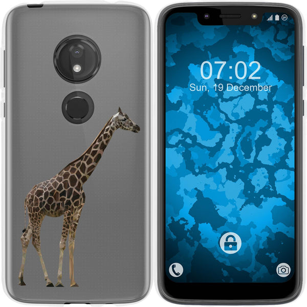 Moto G7 Play Silikon-Hülle Vektor Tiere Giraffe M8 Case