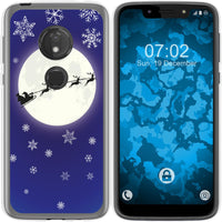 Moto G7 Play Silikon-Hülle X Mas Weihnachten Santa - Snowfla