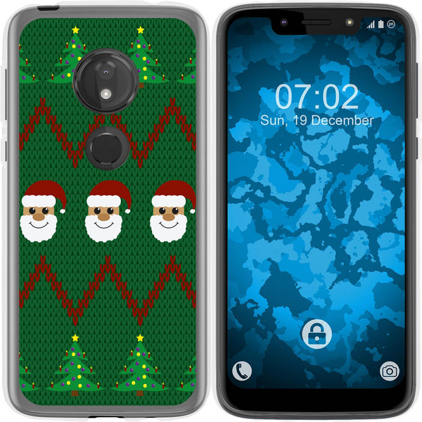 Moto G7 Play Silikon-Hülle X Mas Weihnachten X-Mas Sweater M