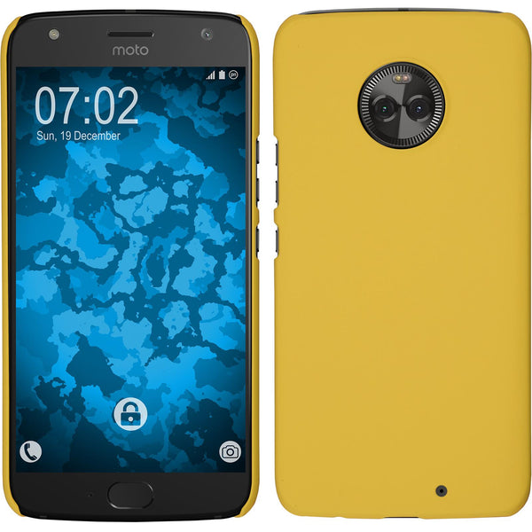 Hardcase für Lenovo Moto X4 gummiert gelb