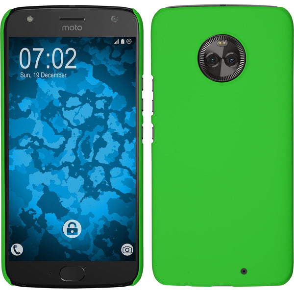 Hardcase für Lenovo Moto X4 gummiert grün