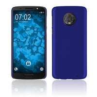 Hardcase für Lenovo Moto G6 Plus gummiert blau