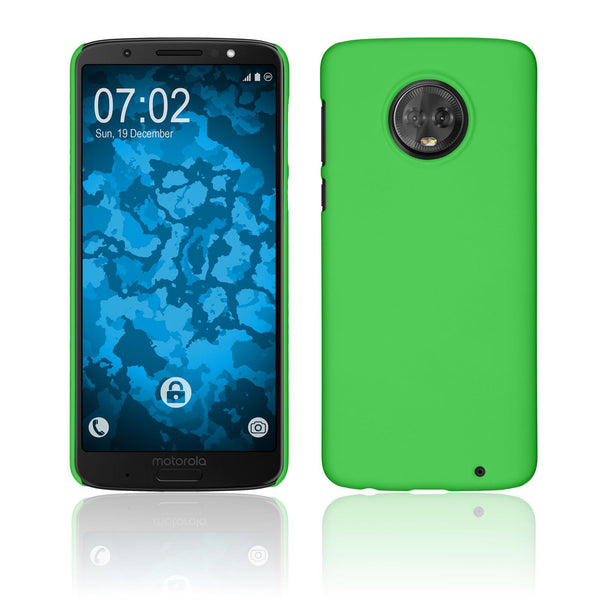 Hardcase für Lenovo Moto G6 Plus gummiert grün