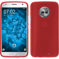 PhoneNatic Case kompatibel mit Lenovo Moto X4 - rot Silikon Hülle matt Cover