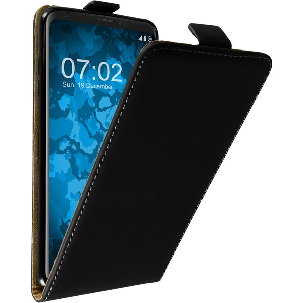 Kunst-Lederhülle für LG V30 / V30S ThinQ Flip-Case schwarz C