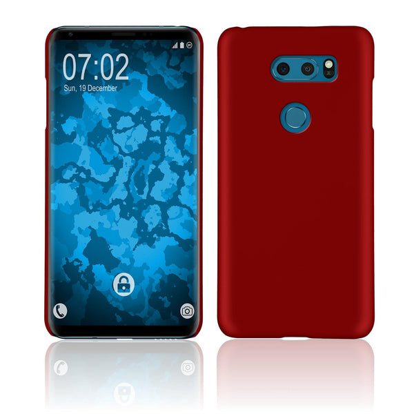 Hardcase für LG V30S ThinQ gummiert rot