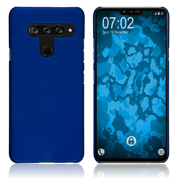 Hardcase für LG V40 ThinQ gummiert blau