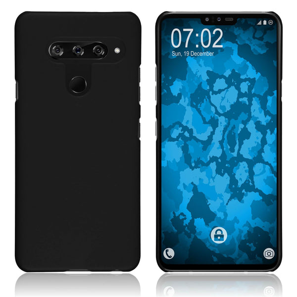 Hardcase für LG V40 ThinQ gummiert schwarz