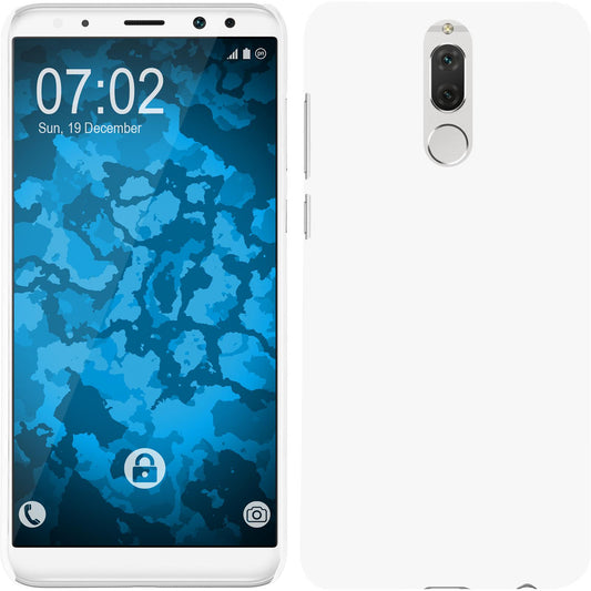 Hardcase für Huawei Mate 10 Lite gummiert weiﬂ