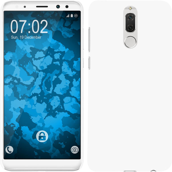 Hardcase für Huawei Mate 10 Lite gummiert weiﬂ