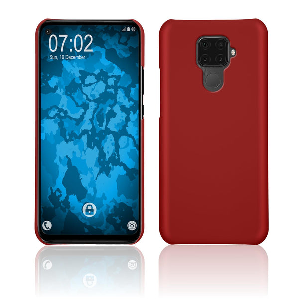 Hardcase für Huawei Mate 30 Lite gummiert rot